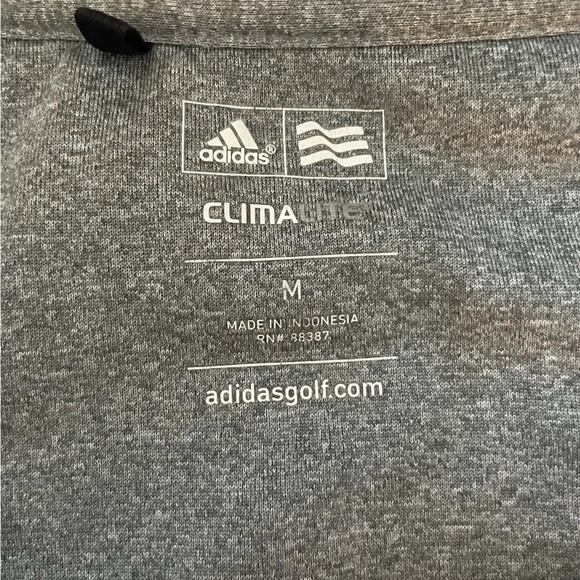 Adidas Golf Grey Polo, Size Medium, Very Good Condition, CLIMALITE - Picture 3 of 5